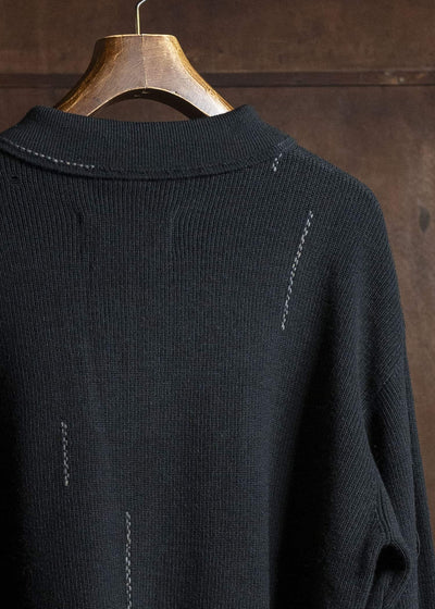 Professor.E AGED POLO BLACK 25FW-PE-KT-03