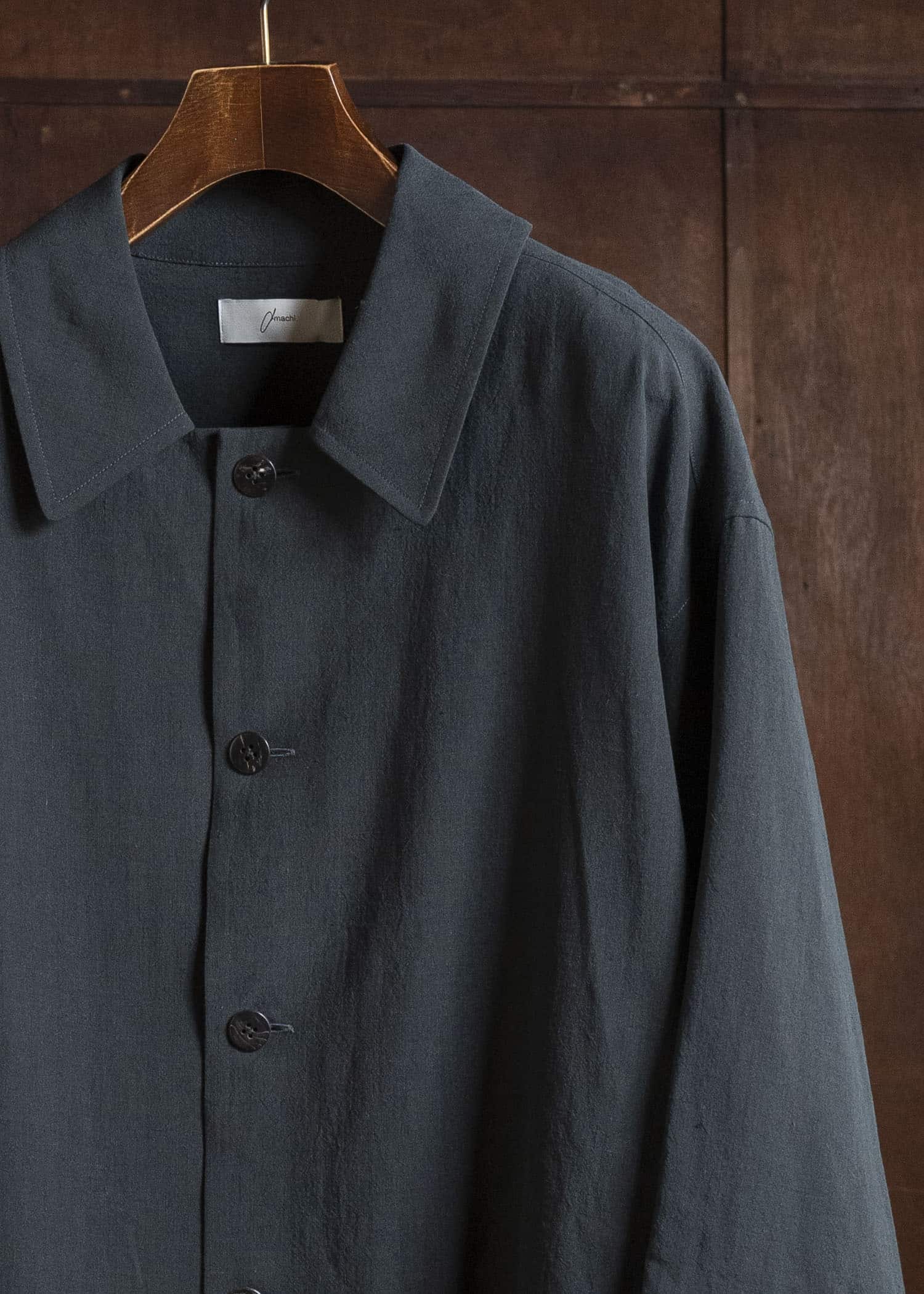 amachi. Three Quarter Sleeve Coat Shirt AY18S-1080 Deep Green Gray