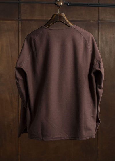 OPPOSE DUALITY Long Sleeve T-Shirts Cotton x Poly OD4002CAS Burgundy