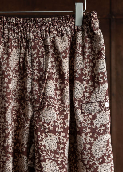 Edwina Horl KURZE HOSE FEINSCHMECKER  deep red - ecru patterned