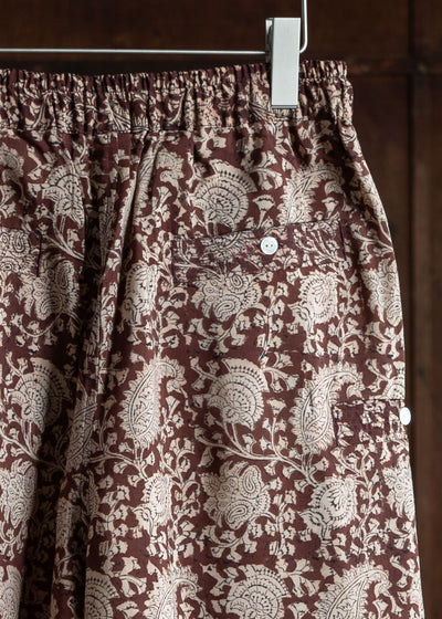 Edwina Horl KURZE HOSE FEINSCHMECKER  deep red - ecru patterned