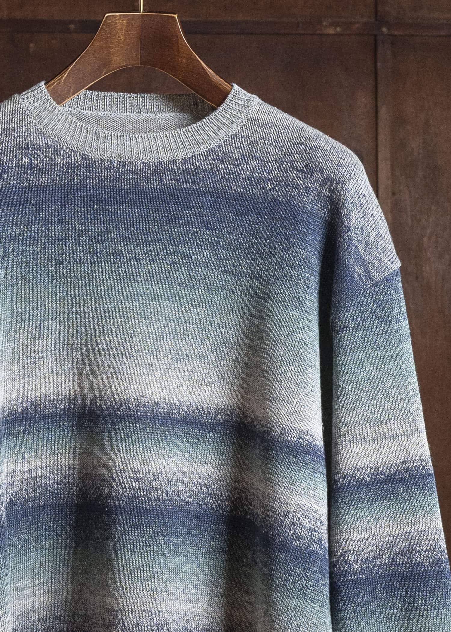 amachi. 15 Gradation Knit AY18K-4084 Navy Green