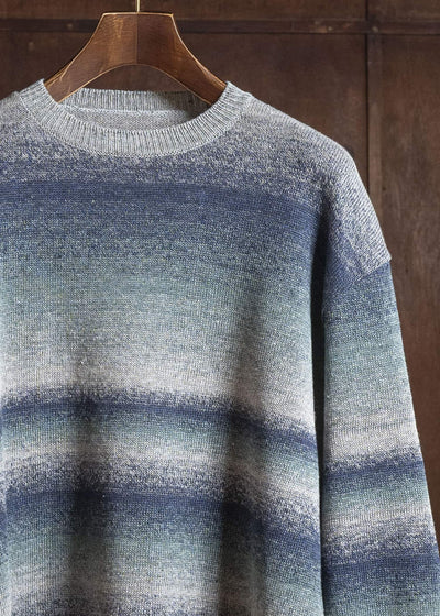 amachi. 15 Gradation Knit AY18K-4084 Navy Green