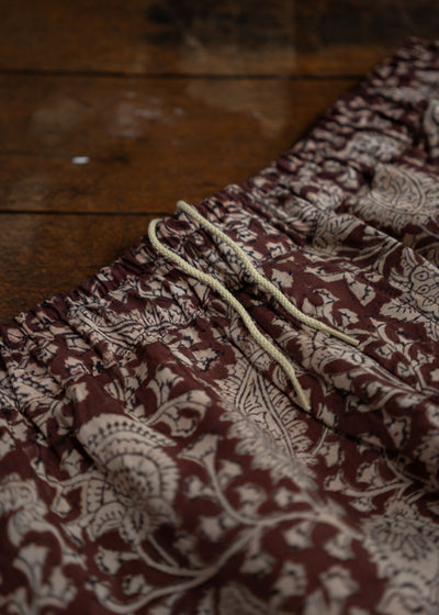 Edwina Horl KURZE HOSE FEINSCHMECKER  deep red - ecru patterned