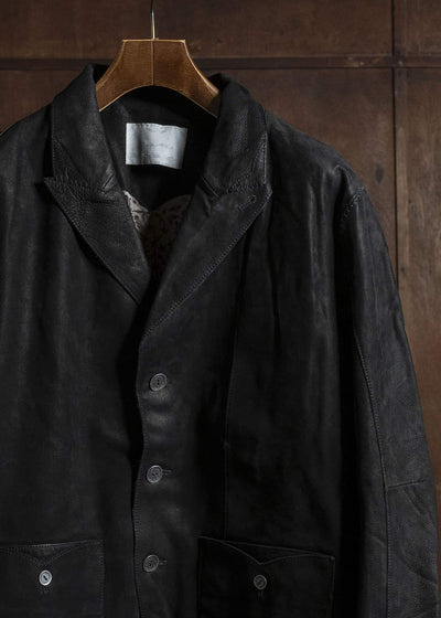 Professor.E LEATHER BLAZER BLACK 25FW-PE-FM-20