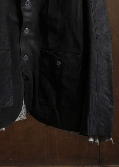 Professor.E LEATHER BLAZER BLACK 25FW-PE-FM-20