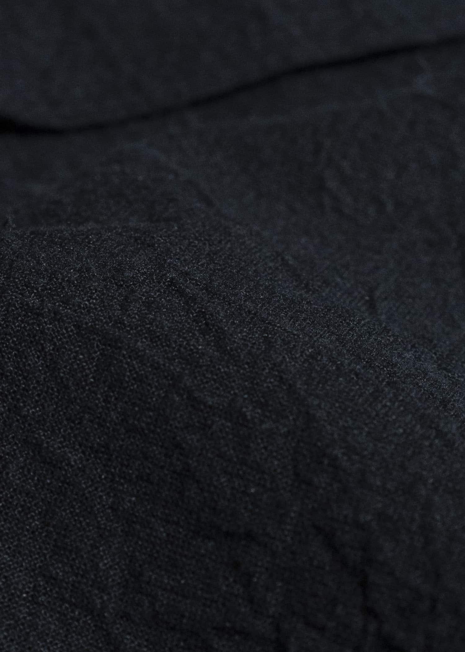 shi shi 25F1S1BK SASHIKO-wide shirt BLACK