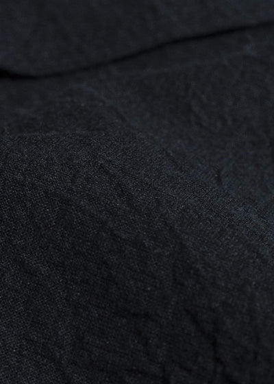 shi shi 25F1S1BK SASHIKO-wide shirt BLACK