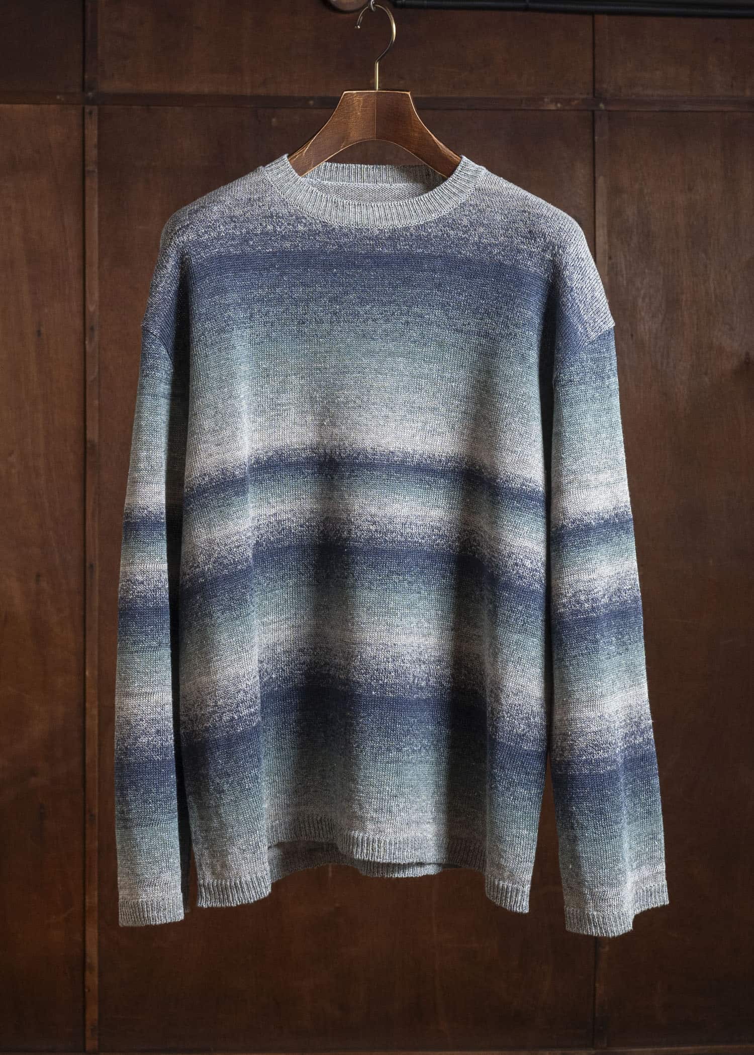 amachi. 15 Gradation Knit AY18K-4084 Navy Green