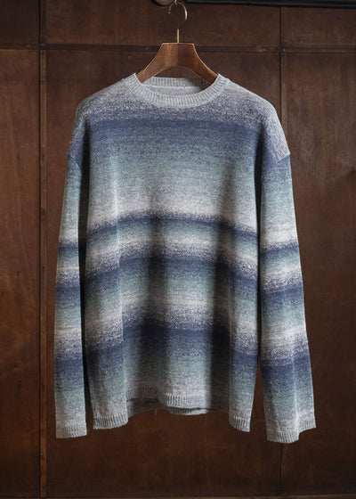 amachi. 15 Gradation Knit AY18K-4084 Navy Green