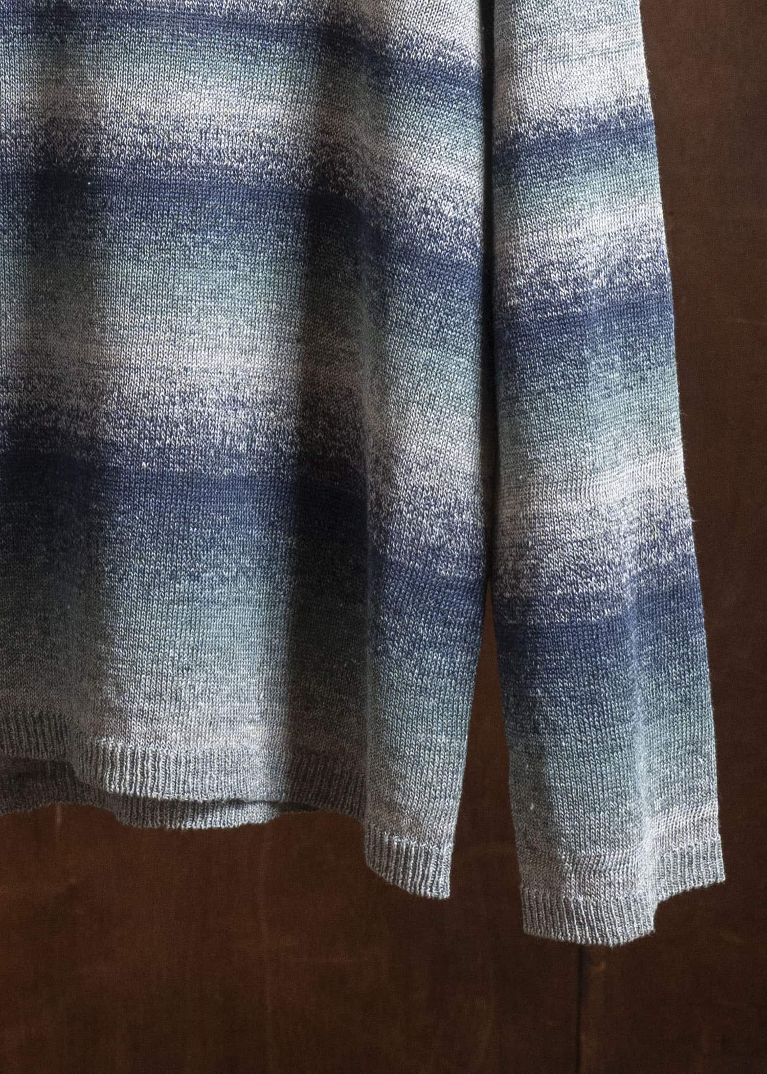 amachi. 15 Gradation Knit AY18K-4084 Navy Green