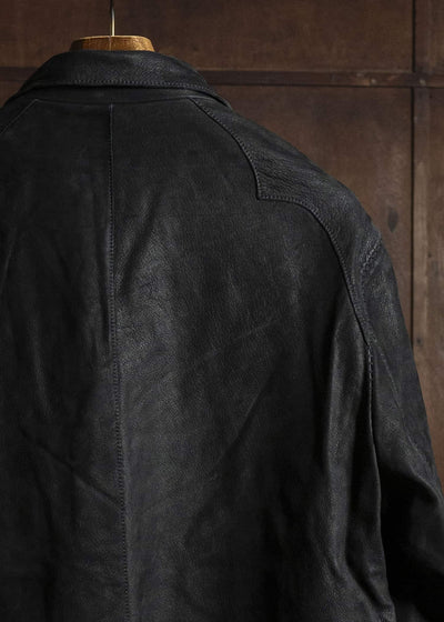 Professor.E LEATHER BLAZER BLACK 25FW-PE-FM-20