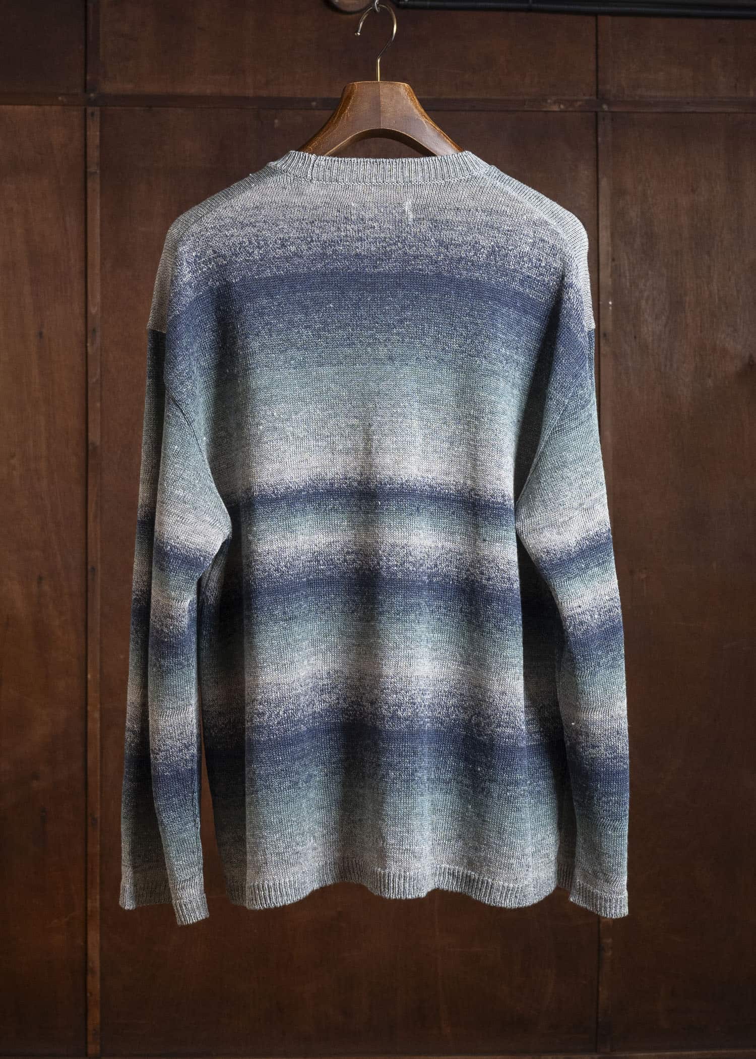 amachi. 15 Gradation Knit AY18K-4084 Navy Green