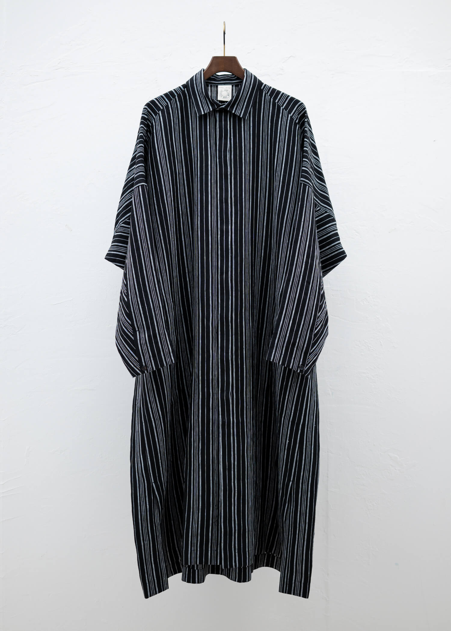 JAN-JAN VAN ESSCHE "SHIRT#95" LOOSE FIT LONG SHIRT CONTRAST STRIPE