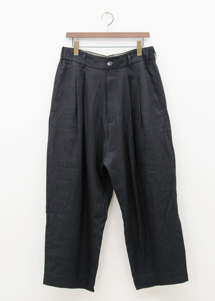 ZIGGY CHEN FRONT PLEAT TAPERED LONG TROUSERS