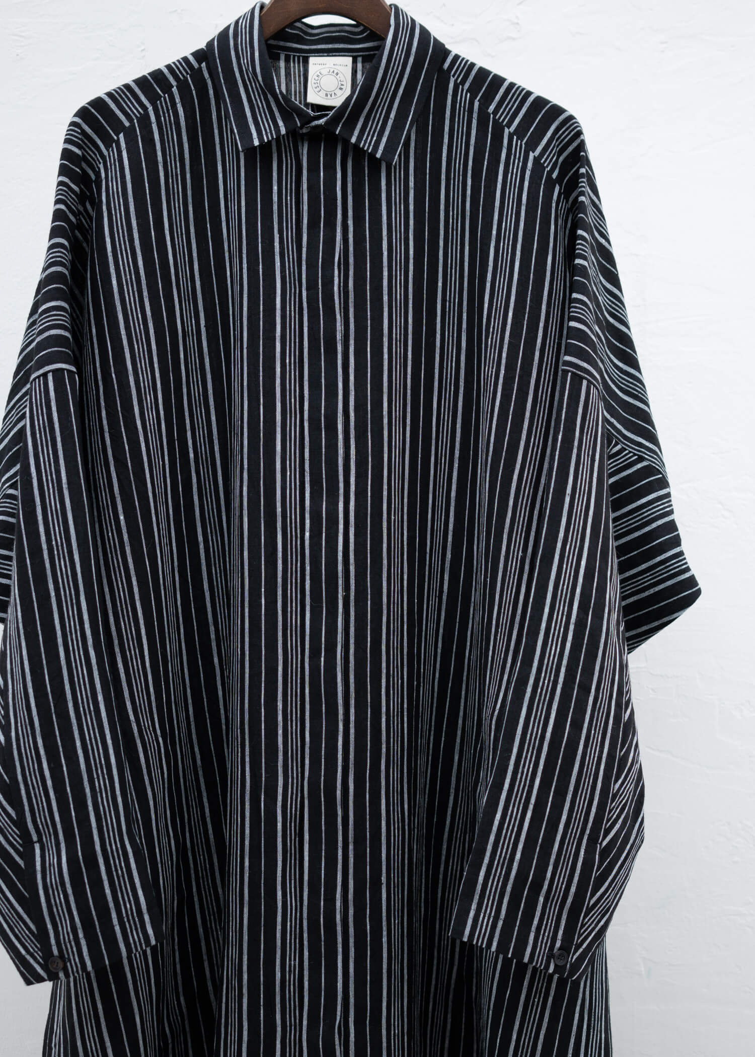 JAN-JAN VAN ESSCHE "SHIRT#95" LOOSE FIT LONG SHIRT CONTRAST STRIPE