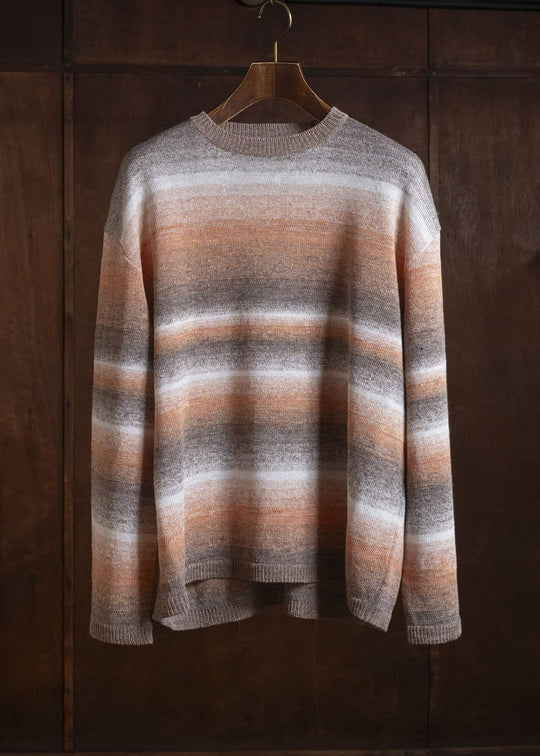 amachi. 15 Gradation Knit AY18K-4084 Brown Orange
