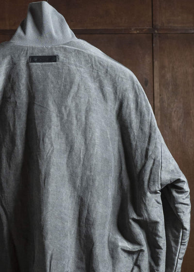 Professor.E PADDED BOMBER NATURAL DYED GRAY 25FW-PE-FM-18