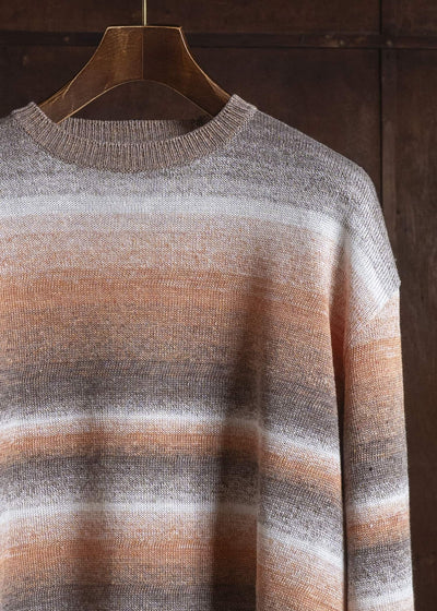 amachi. 15 Gradation Knit AY18K-4084 Brown Orange