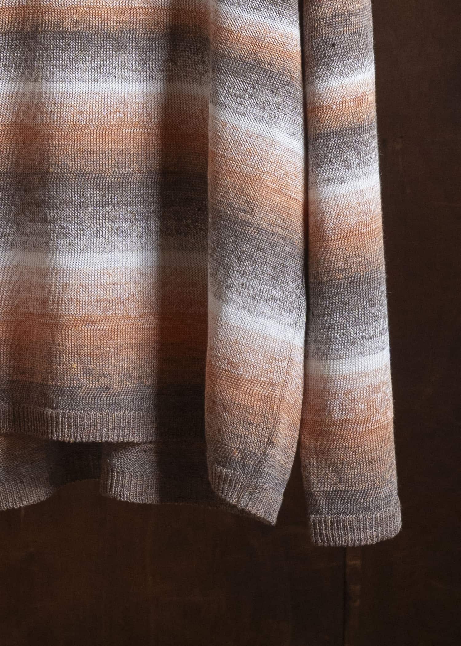 amachi. 15 Gradation Knit AY18K-4084 Brown Orange