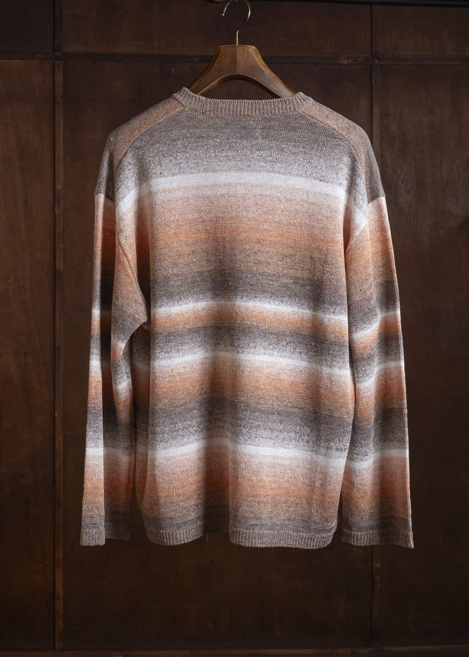 amachi. 15 Gradation Knit AY18K-4084 Brown Orange