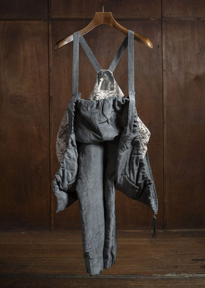 Professor.E PADDED BOMBER NATURAL DYED GRAY 25FW-PE-FM-18