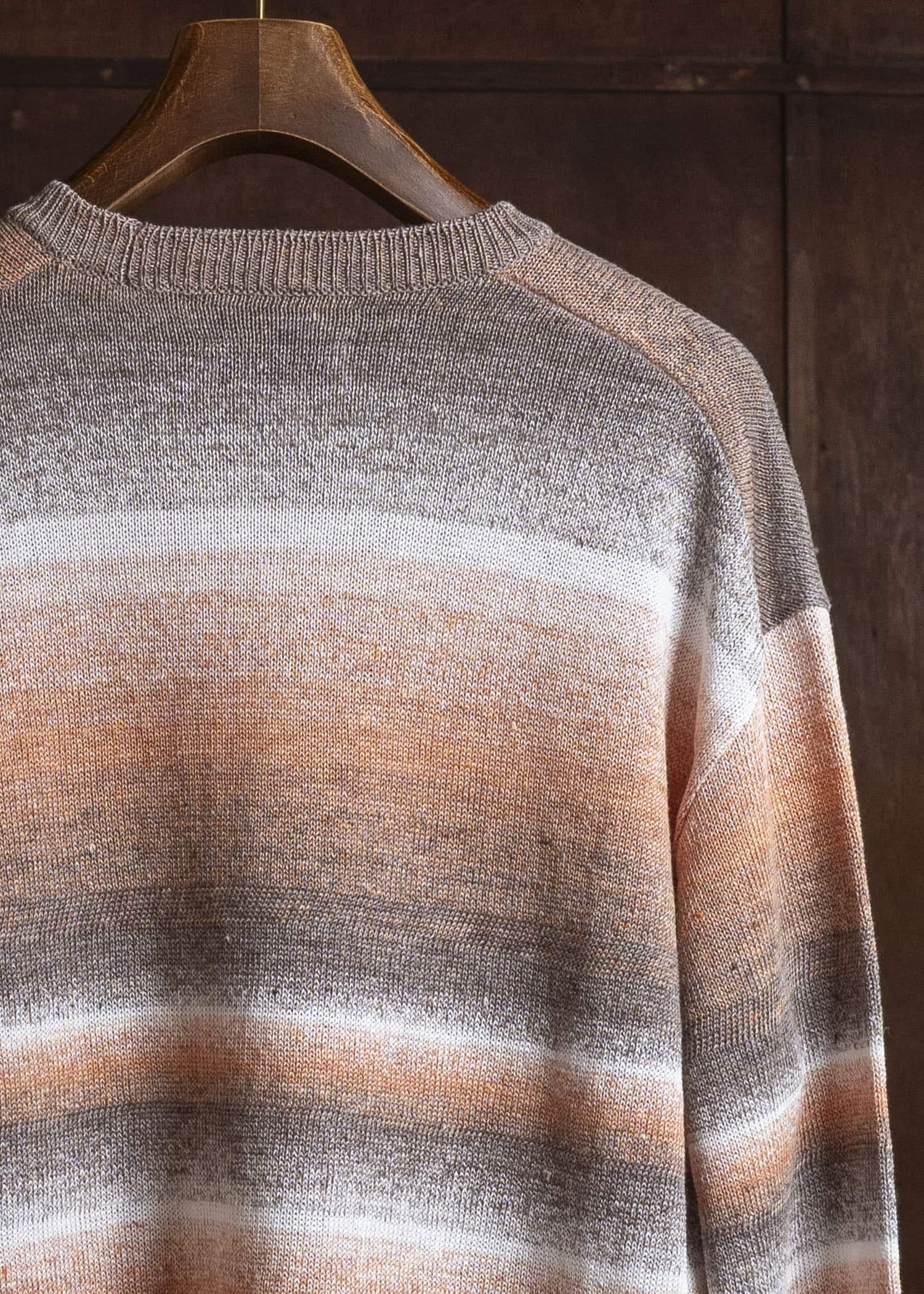 amachi. 15 Gradation Knit AY18K-4084 Brown Orange