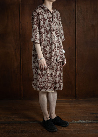 Edwina Horl METABOLISCHES HEMD  deep red - ecru patterned