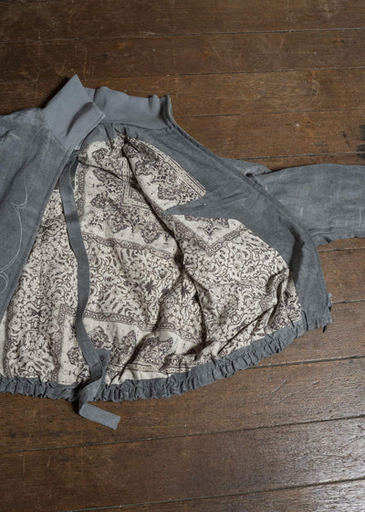 Professor.E PADDED BOMBER NATURAL DYED GRAY 25FW-PE-FM-18