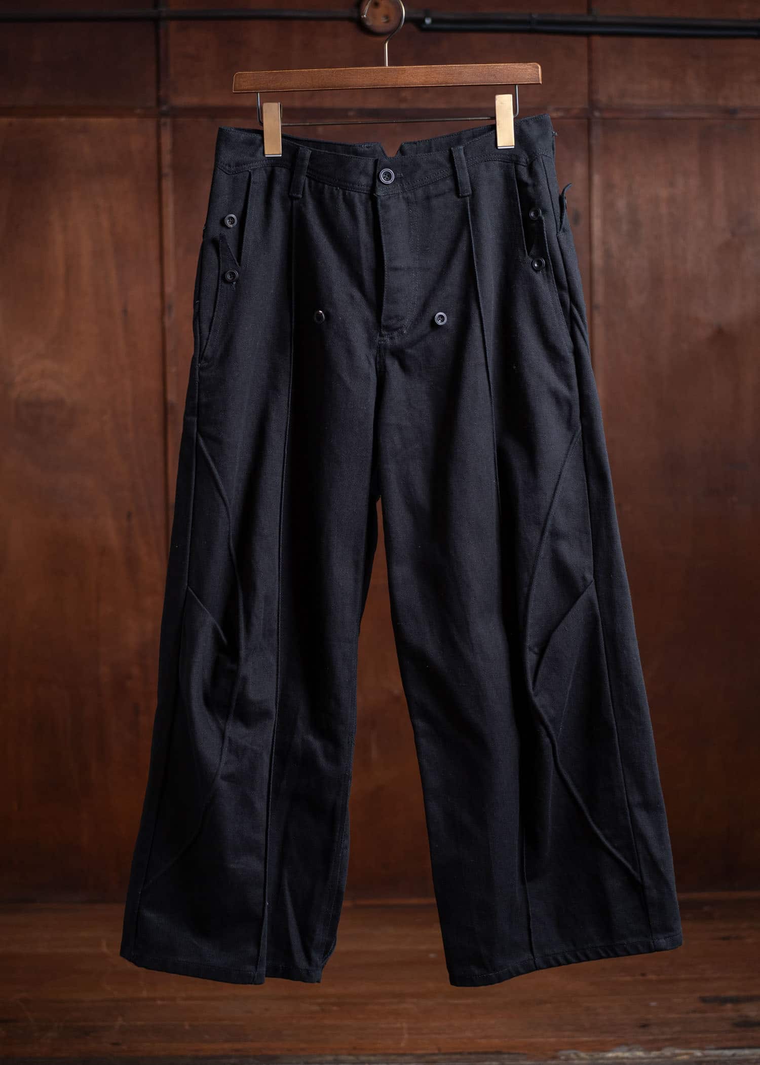 Professor.E Shapeshifter Wide Denim Pants Black 24FW-PE-TRL-02