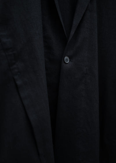 JAN-JAN VAN ESSCHE "JACKET #50" OVERSIZED BLAZER WITH INSEAM POCKETSAND BLK