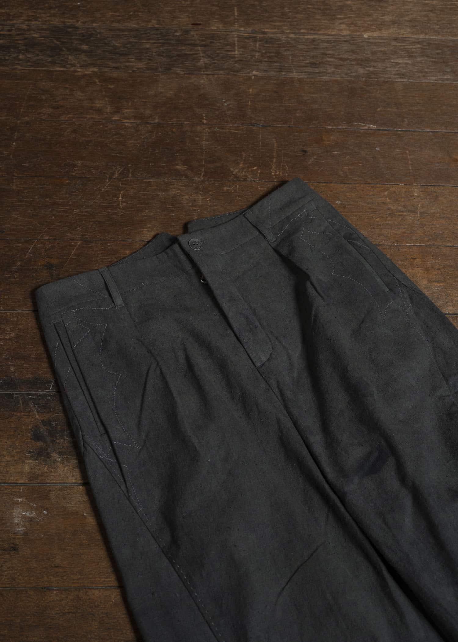 Professor.EE PANTS NATURAL DYED BLACK 25FW-PE-FM-29