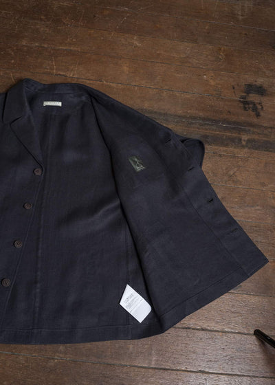 Gorsch #141ST-JK06 Wide Short Sleeve Peacked Jacket Navy Brown