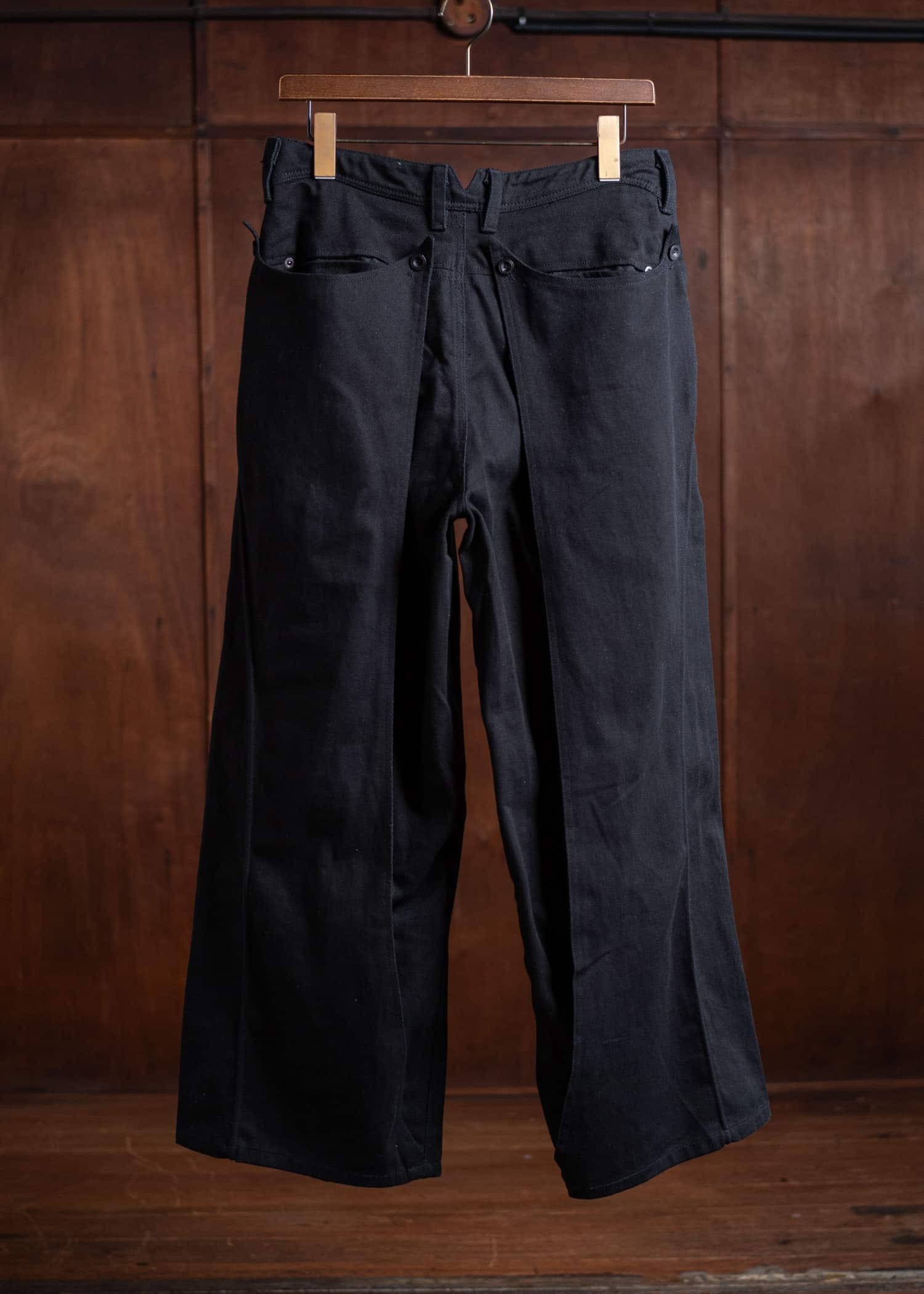 Professor.E Shapeshifter Wide Denim Pants Black 24FW-PE-TRL-02