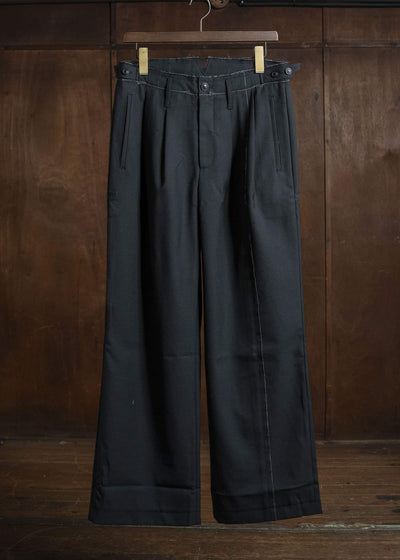 Professor.E FRAYED PANTS BLACK 25FW-PE-TRL-05