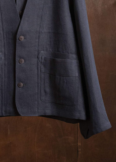 Gorsch #141ST-JK08 Layered Front Jacket Navy Brown