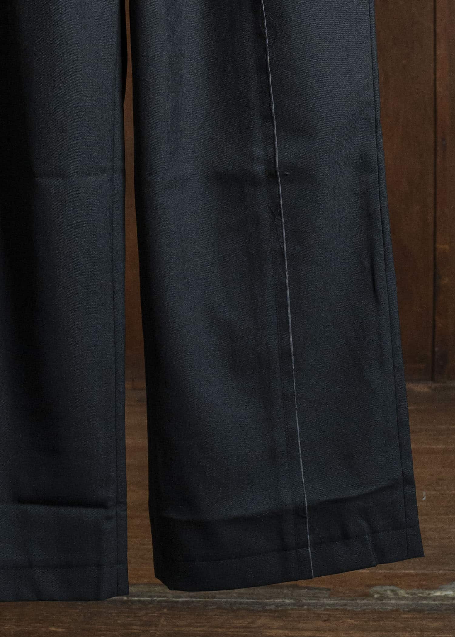 Professor.E FRAYED PANTS BLACK 25FW-PE-TRL-05