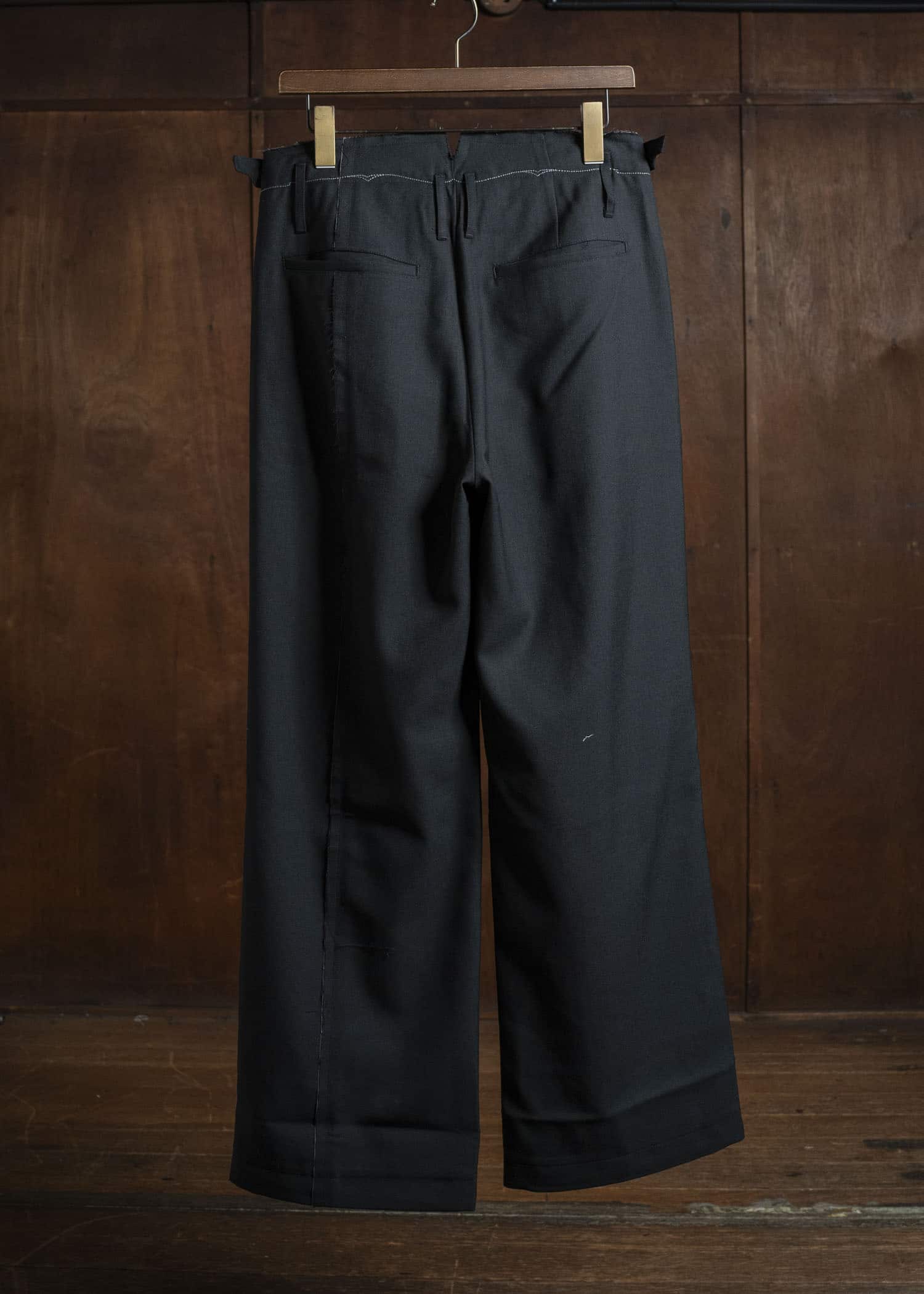 Professor.E FRAYED PANTS BLACK 25FW-PE-TRL-05