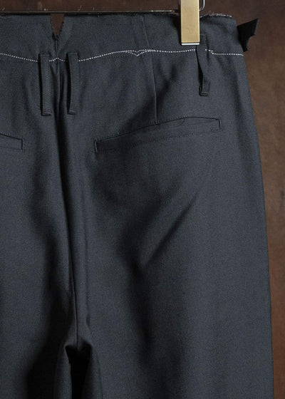 Professor.E FRAYED PANTS BLACK 25FW-PE-TRL-05