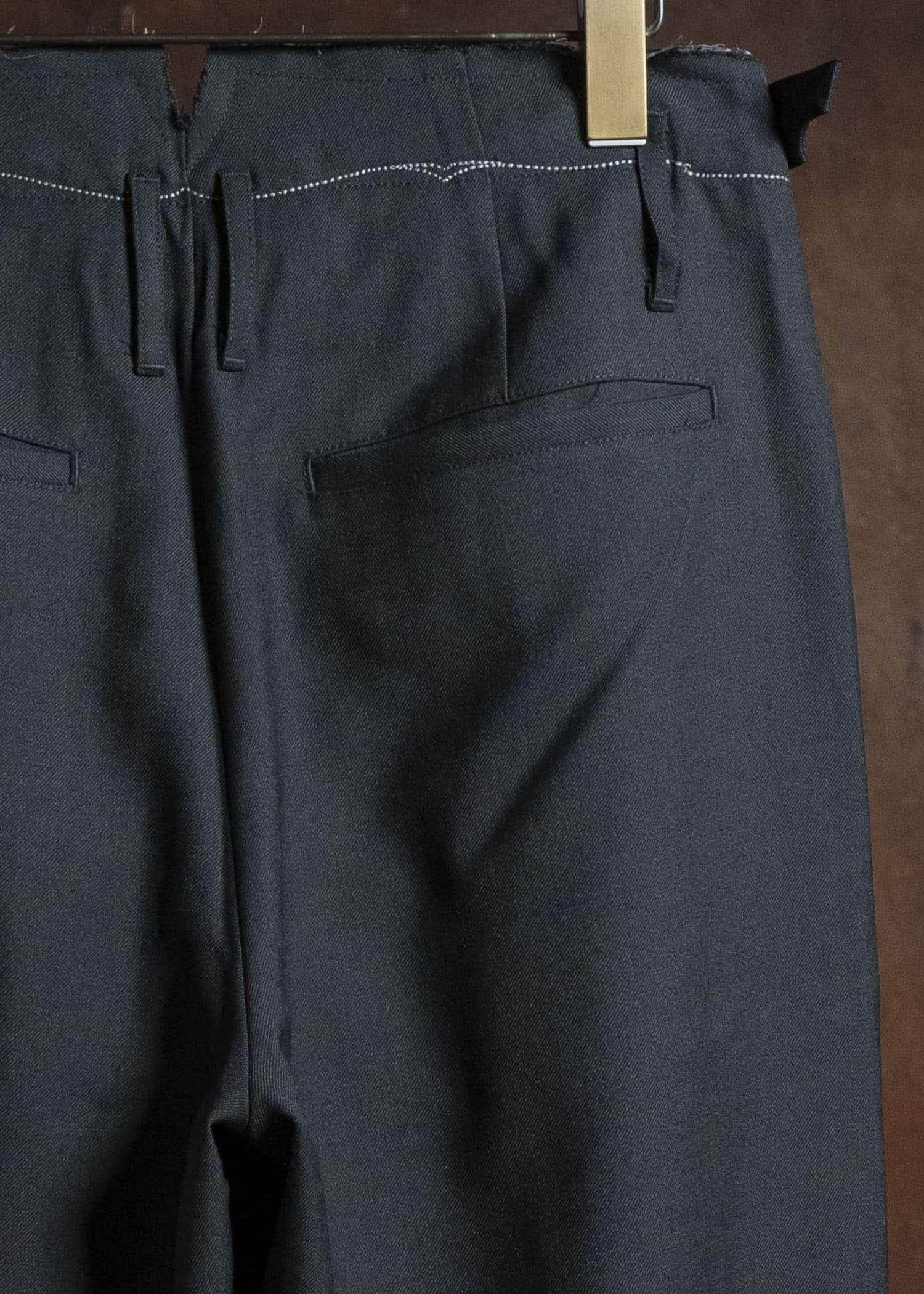 Professor.E FRAYED PANTS BLACK 25FW-PE-TRL-05