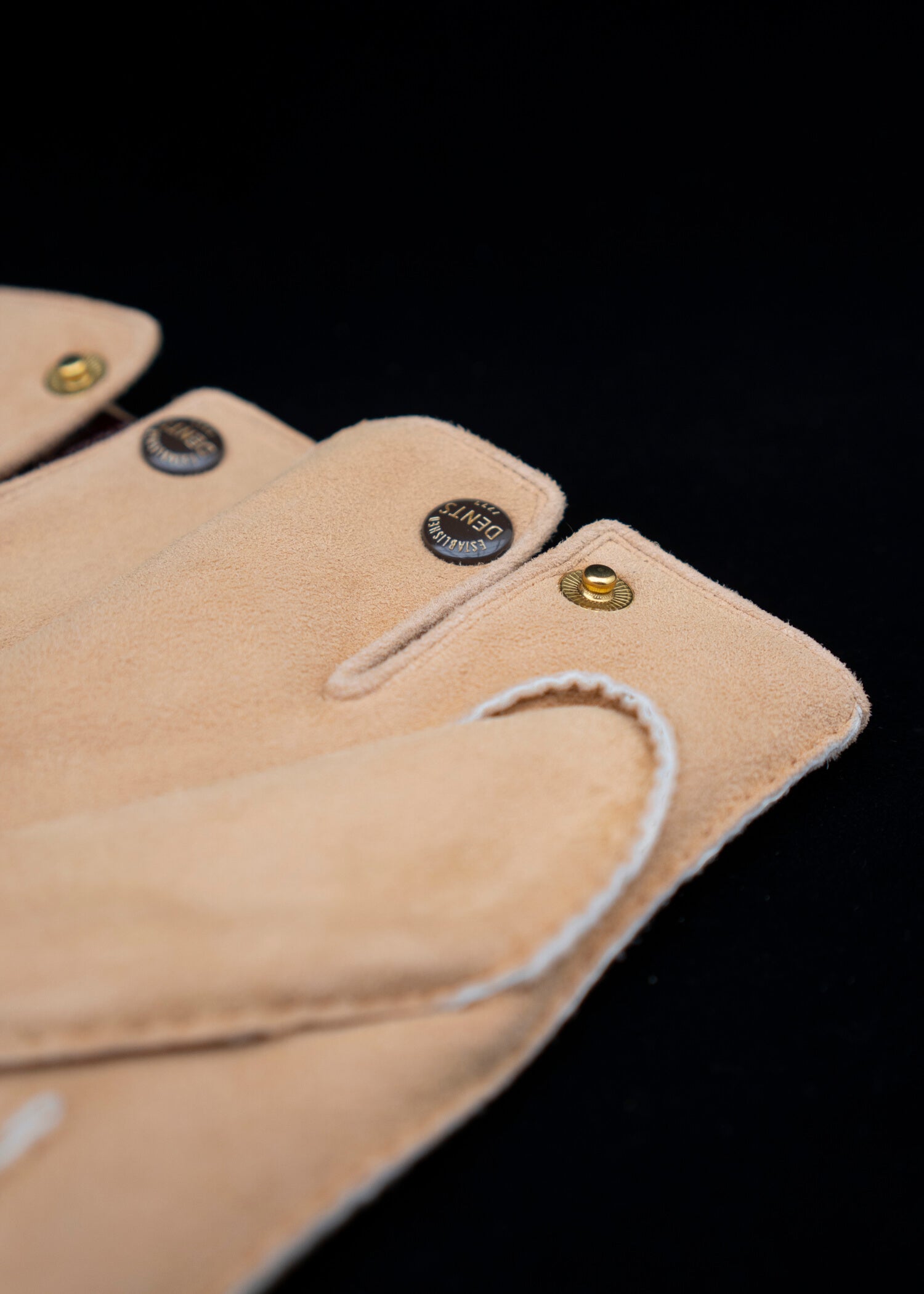 DENTS Deerskin and Rabbit Fur lining Gloves CAMEL 15-2069