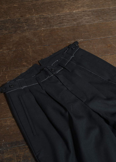 Professor.E FRAYED PANTS BLACK 25FW-PE-TRL-05