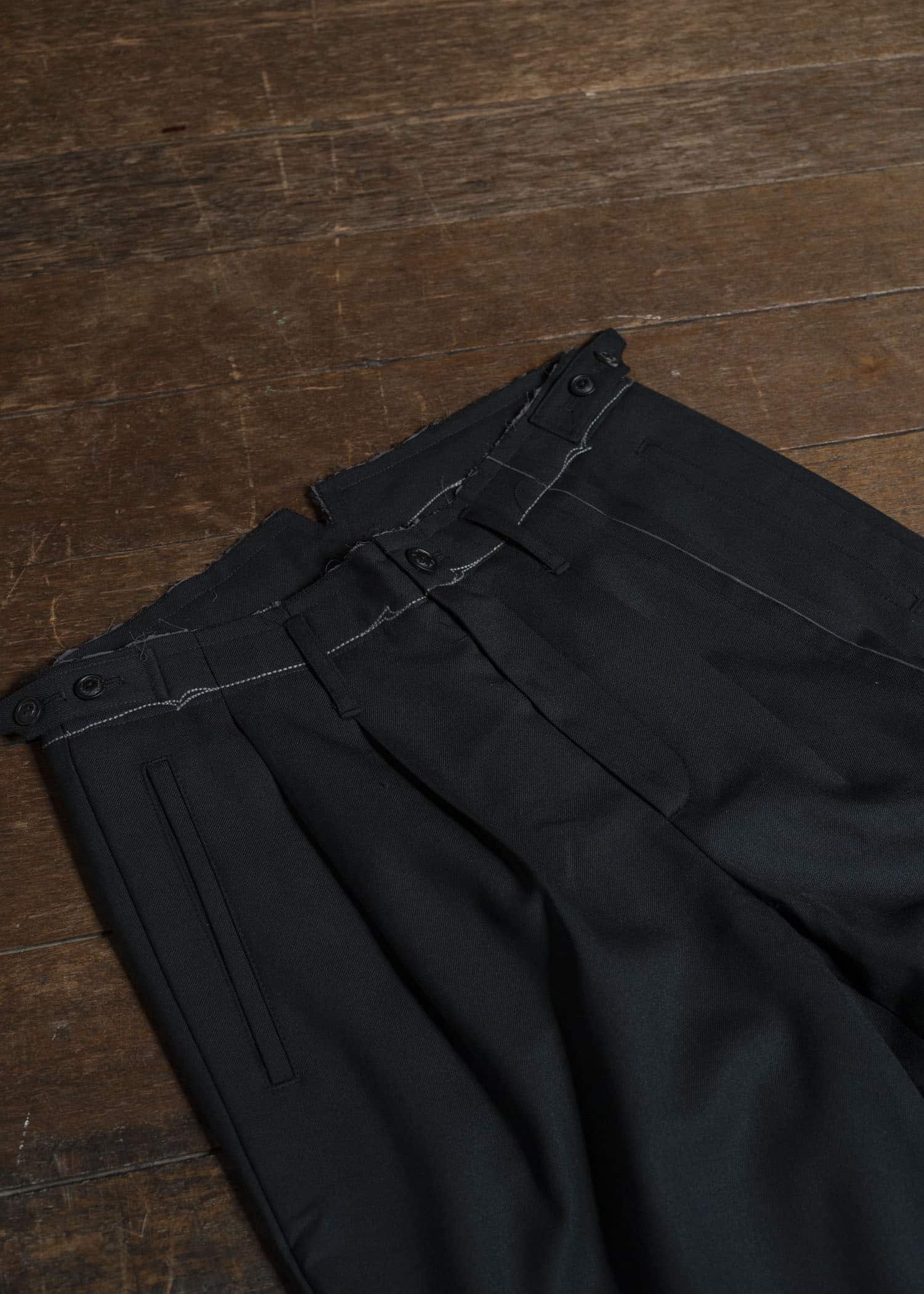 Professor.E FRAYED PANTS BLACK 25FW-PE-TRL-05