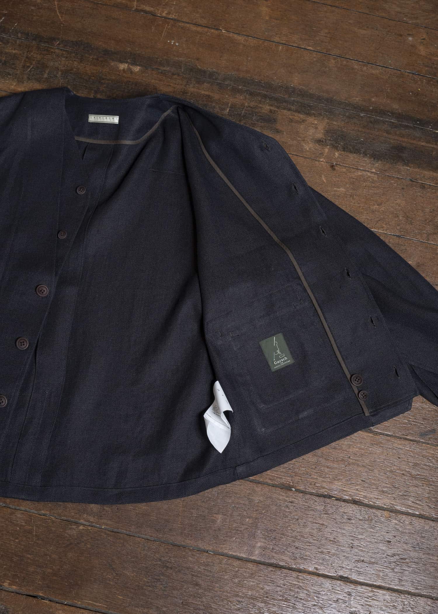 Gorsch #141ST-JK08 Layered Front Jacket Navy Brown