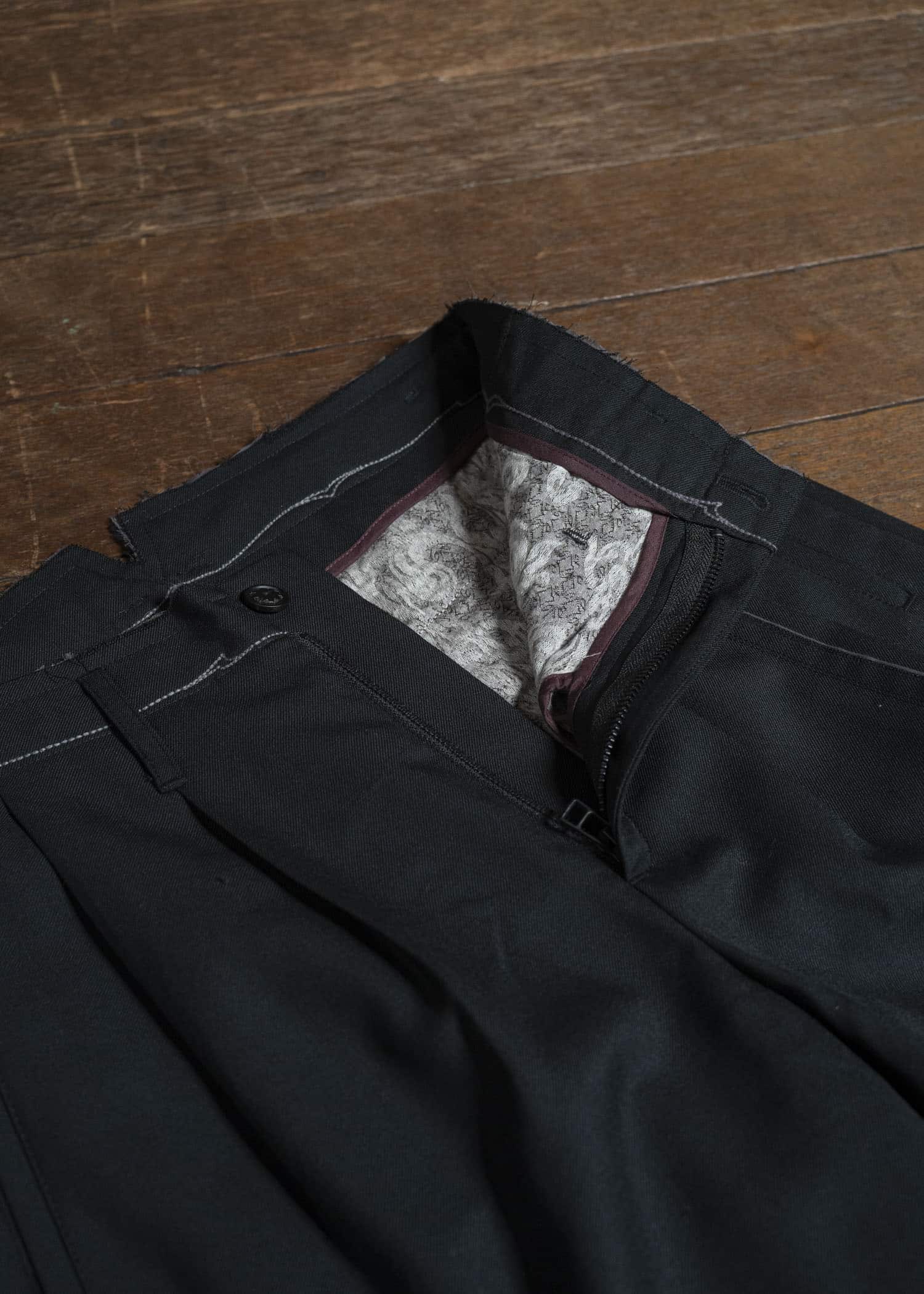 Professor.E FRAYED PANTS BLACK 25FW-PE-TRL-05