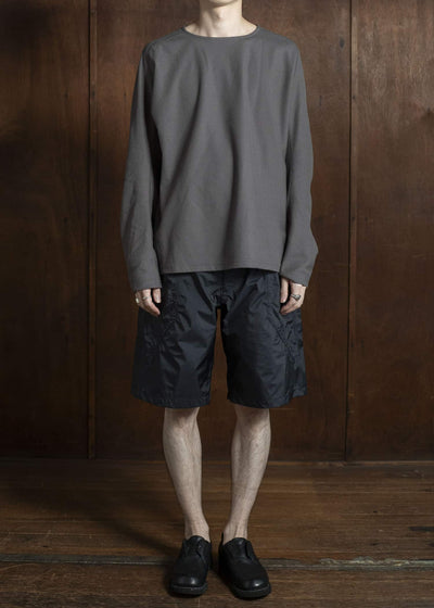 OPPOSE DUALITY Long Sleeve T-Shirts Cotton x Poly OD4002CAS Gray