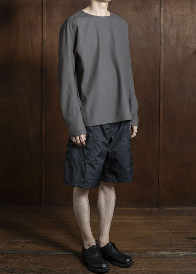 OPPOSE DUALITY Long Sleeve T-Shirts Cotton x Poly OD4002CAS Gray