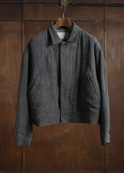 Professor.EE CROPPED JKT NATURAL DYED BLACK 25FW-PE-FM-24