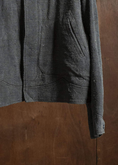 Professor.E E CROPPED JKT NATURAL DYED BLACK 25FW-PE-FM-24