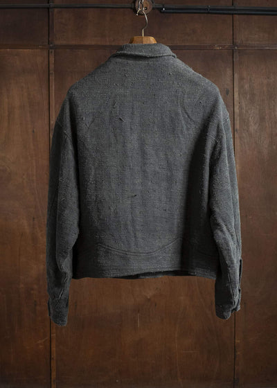 Professor.E E CROPPED JKT NATURAL DYED BLACK 25FW-PE-FM-24